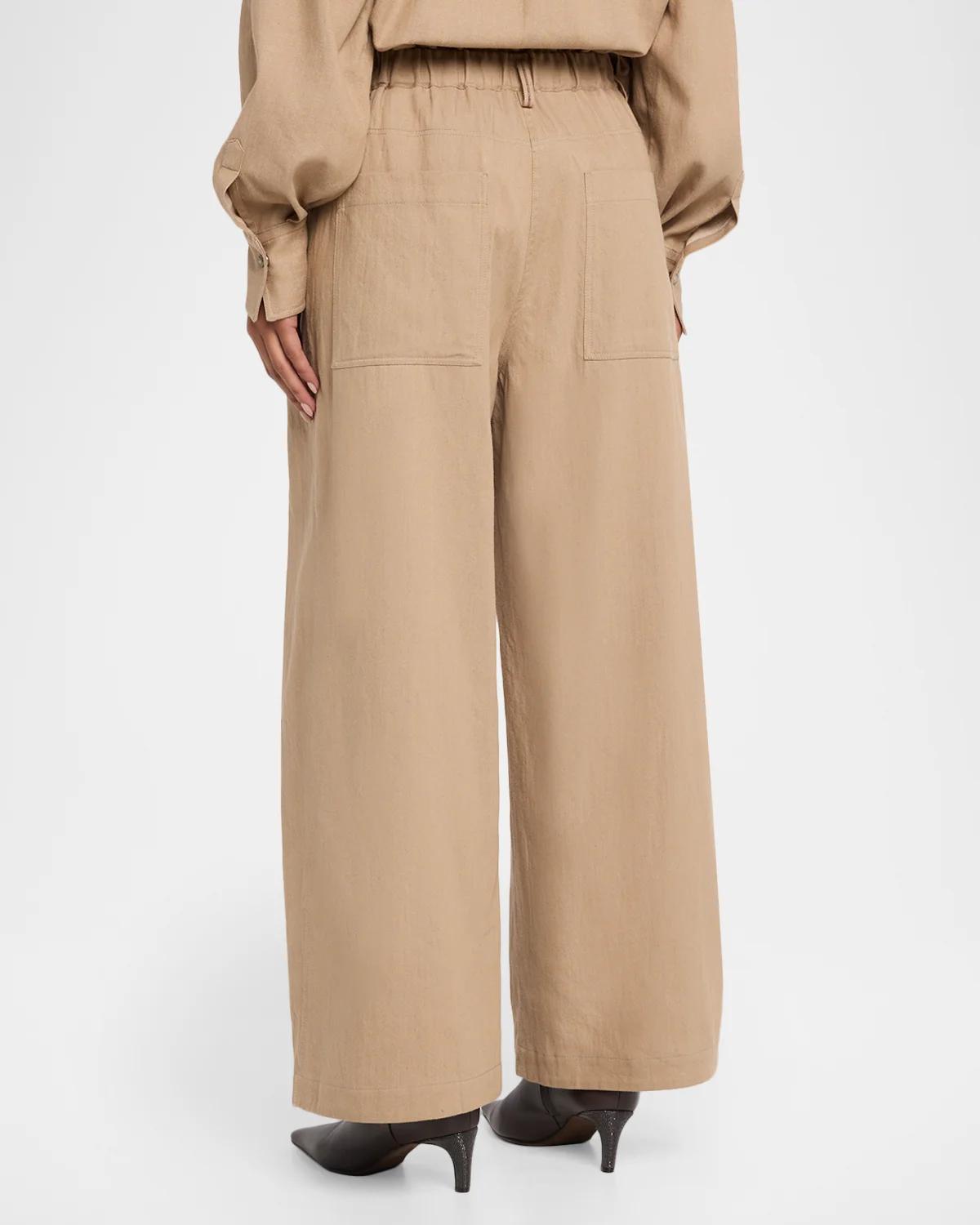 Sparkle Twill Wide-Leg Pants - thumbnail 3