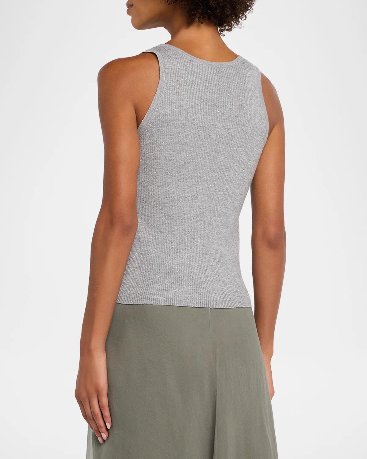 Sparkle Rib Knit Tank Top - thumbnail 3