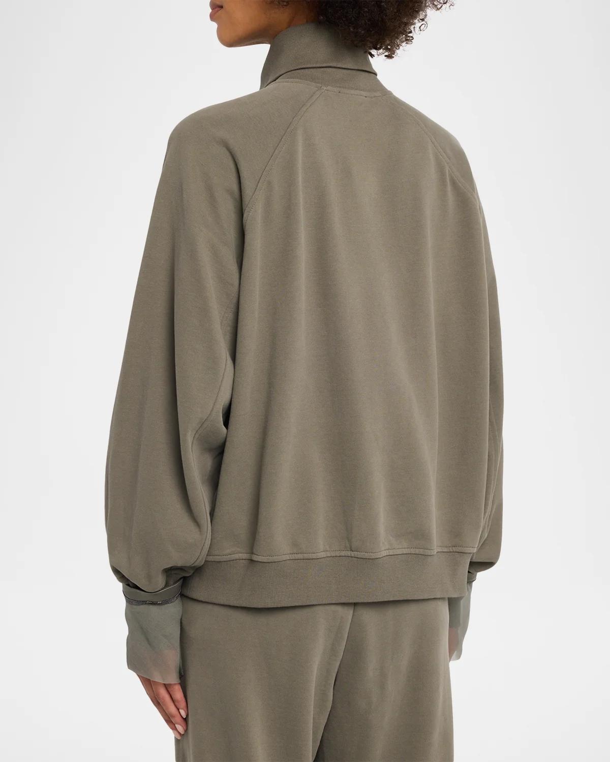 Monili Silk Cuffs Travel Zip-Up Jacket - thumbnail 3