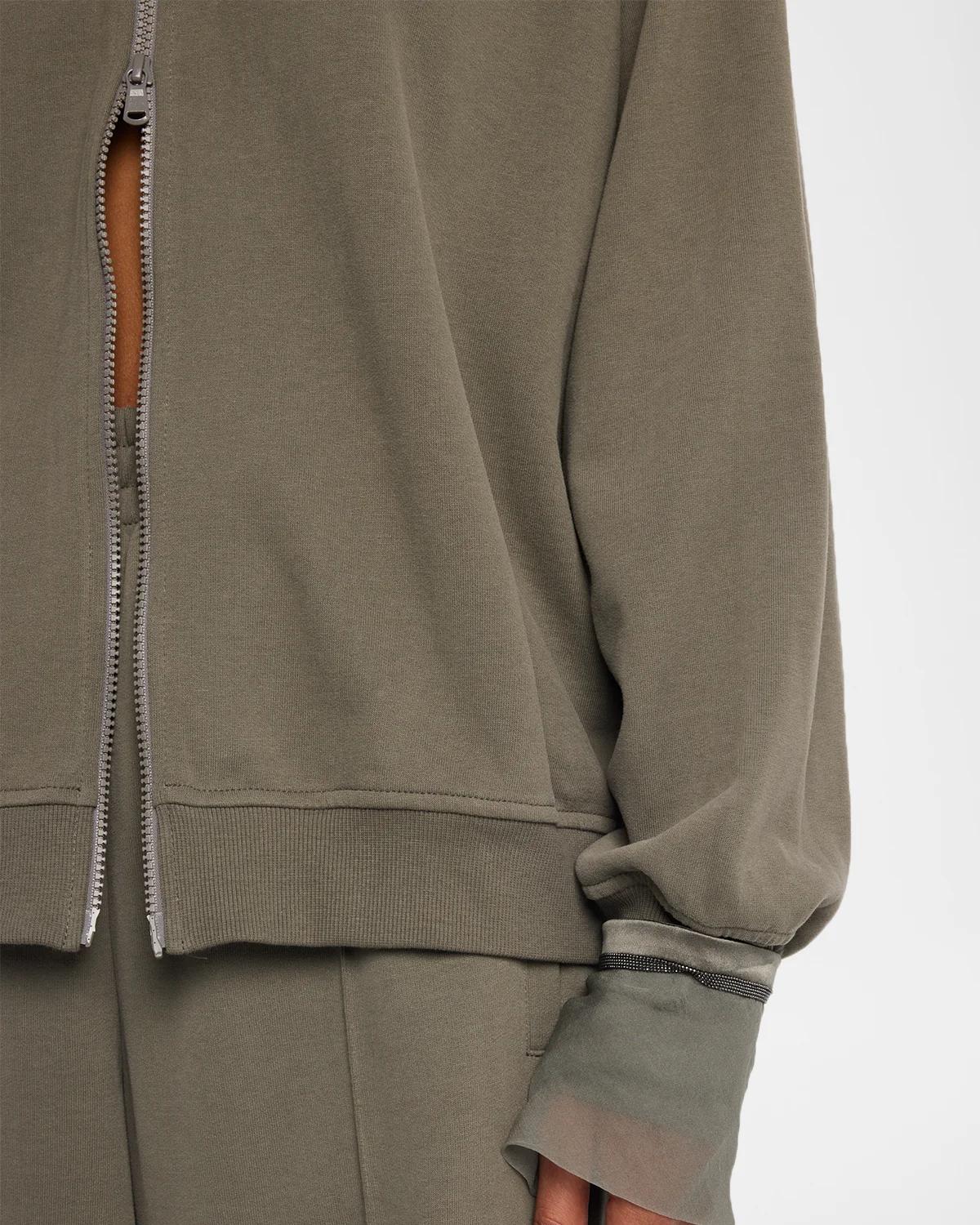Monili Silk Cuffs Travel Zip-Up Jacket - thumbnail 5