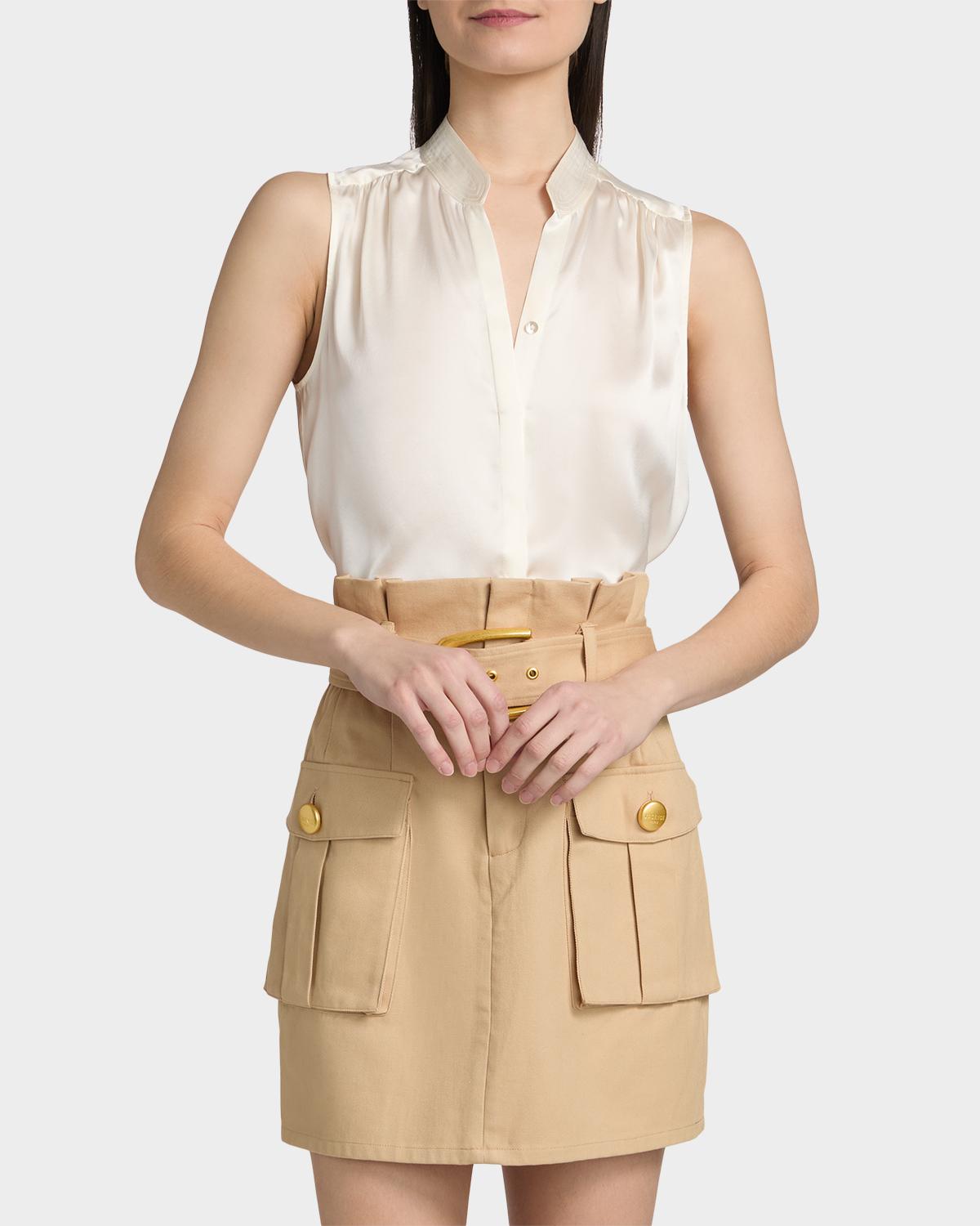 Phoebe Silk Sleeveless Blouse - thumbnail 7
