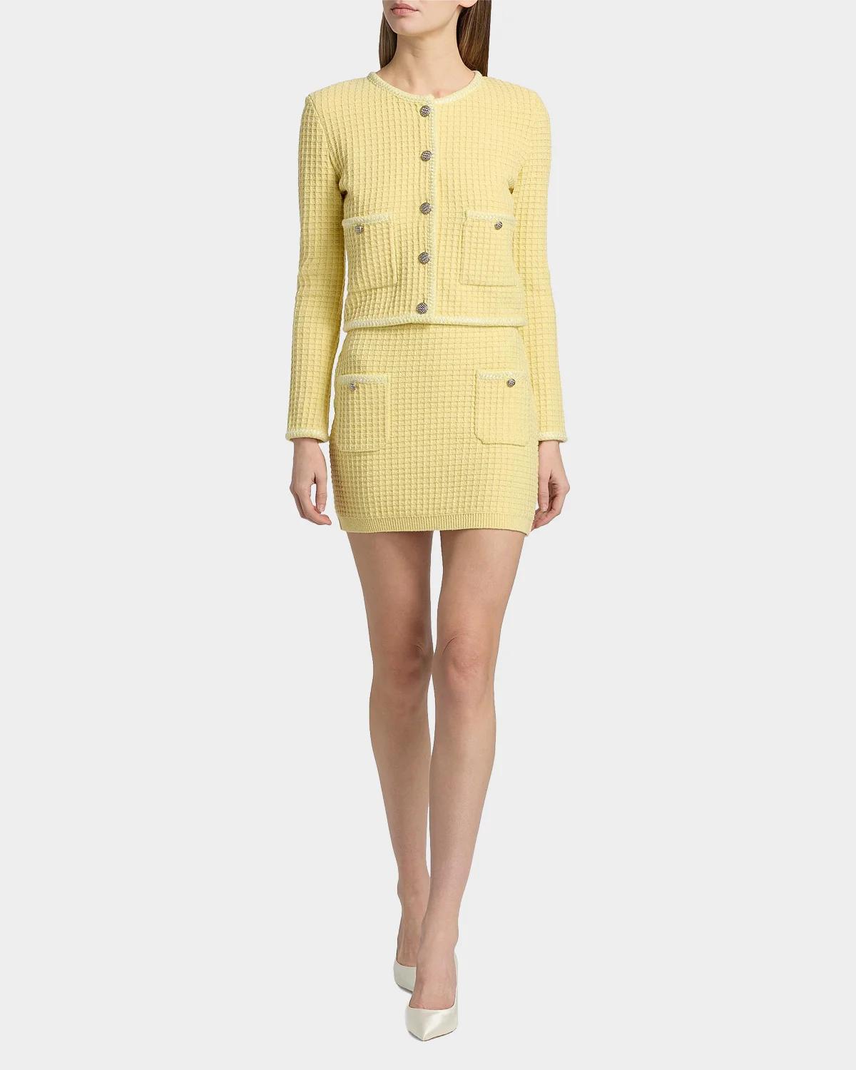 Sade Waffle-Knit Cardigan Jacket - thumbnail 2