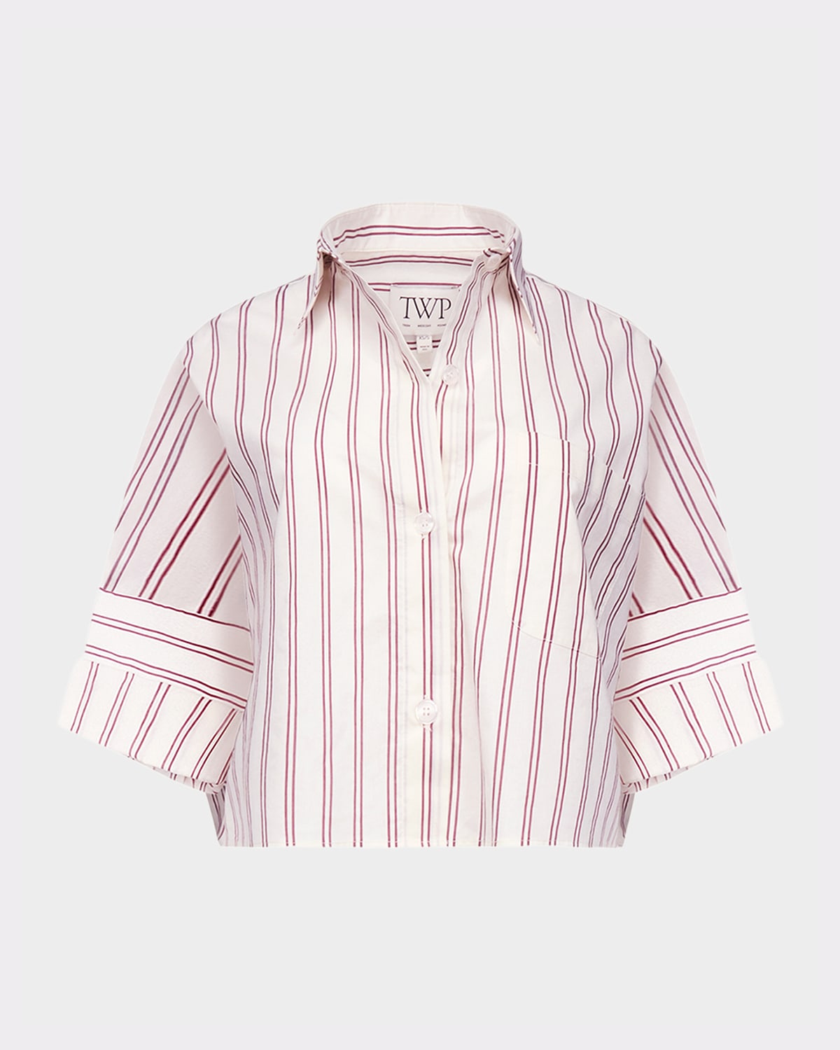トップス isthislove TWP Next Ex Striped Cropped Shirt | Neiman Marcus