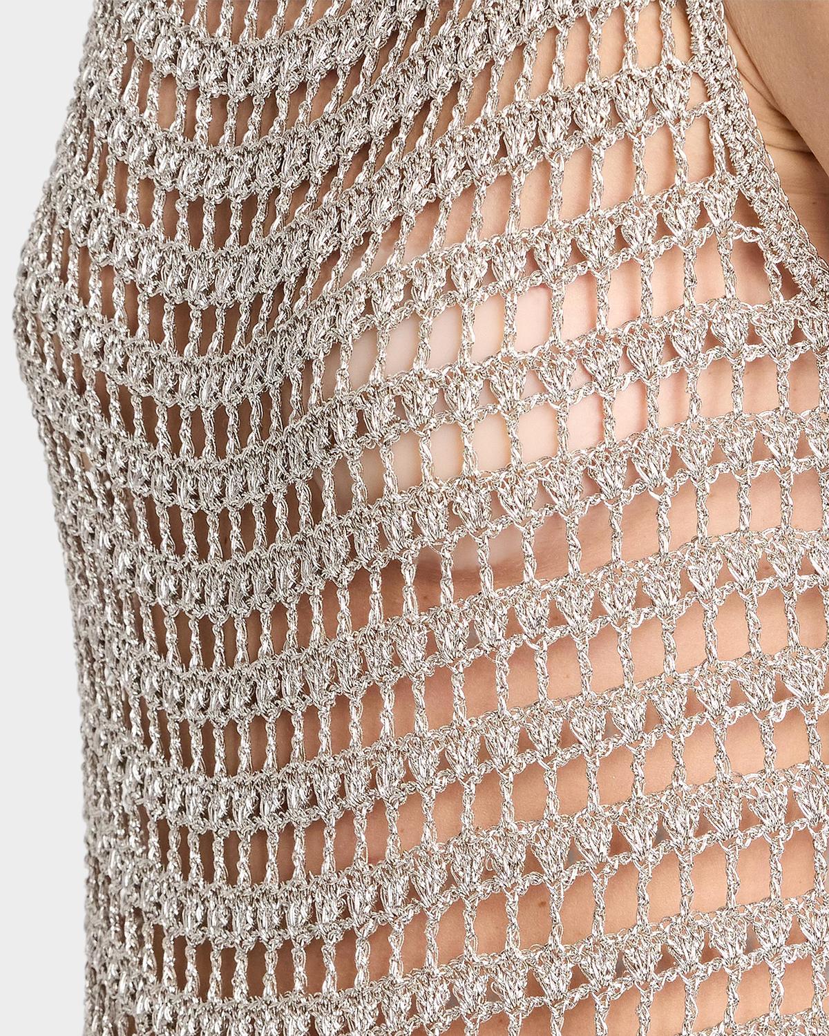 Cleo Metallic Crochet Tank - thumbnail 5