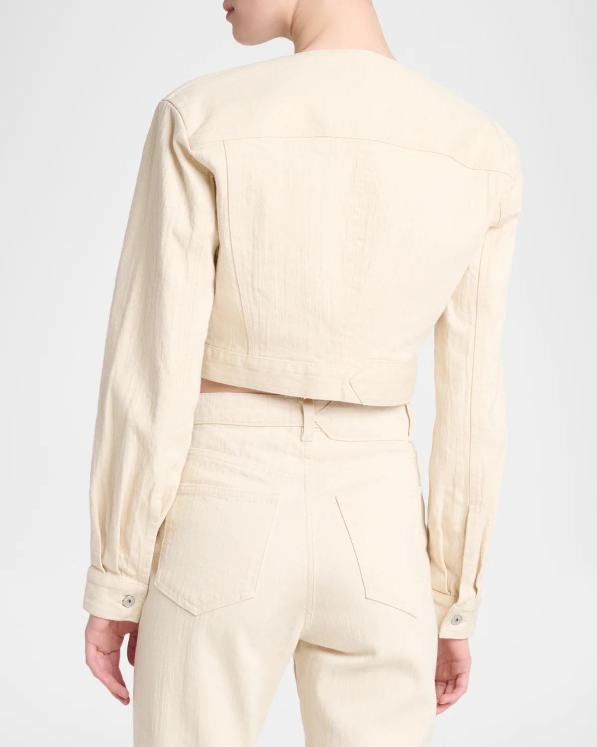 Le Haut De-Nimes Flipper Denim Crop Jacket - thumbnail 3