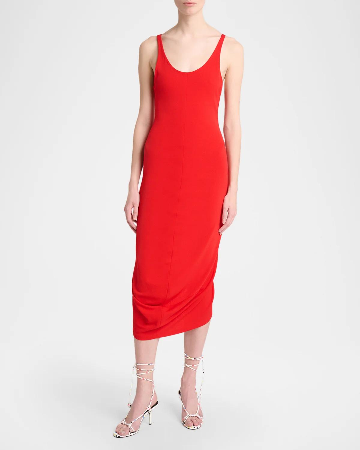 La Regata Sleeveless Draped Jersey Midi Dress - thumbnail 2