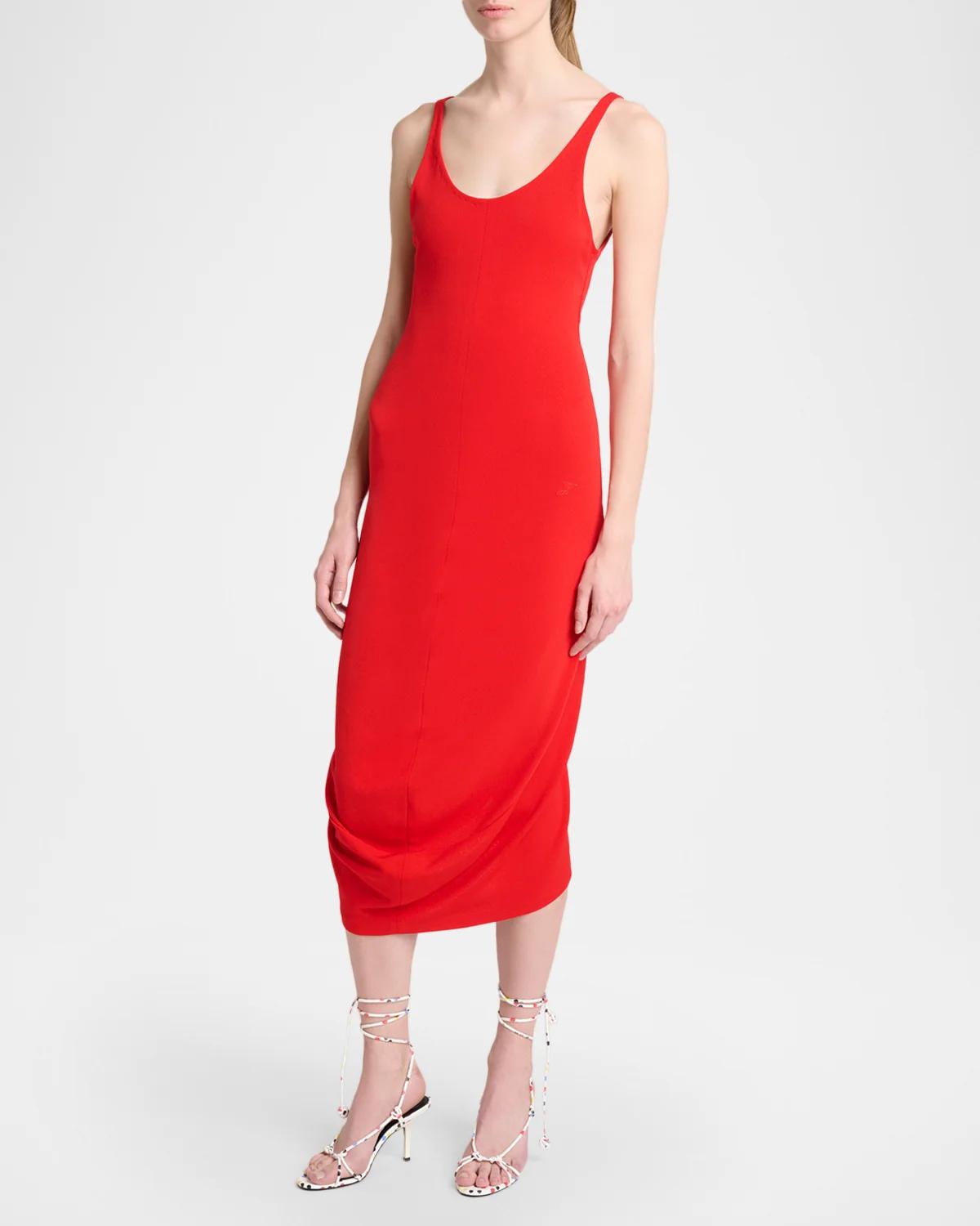 La Regata Sleeveless Draped Jersey Midi Dress - thumbnail 4