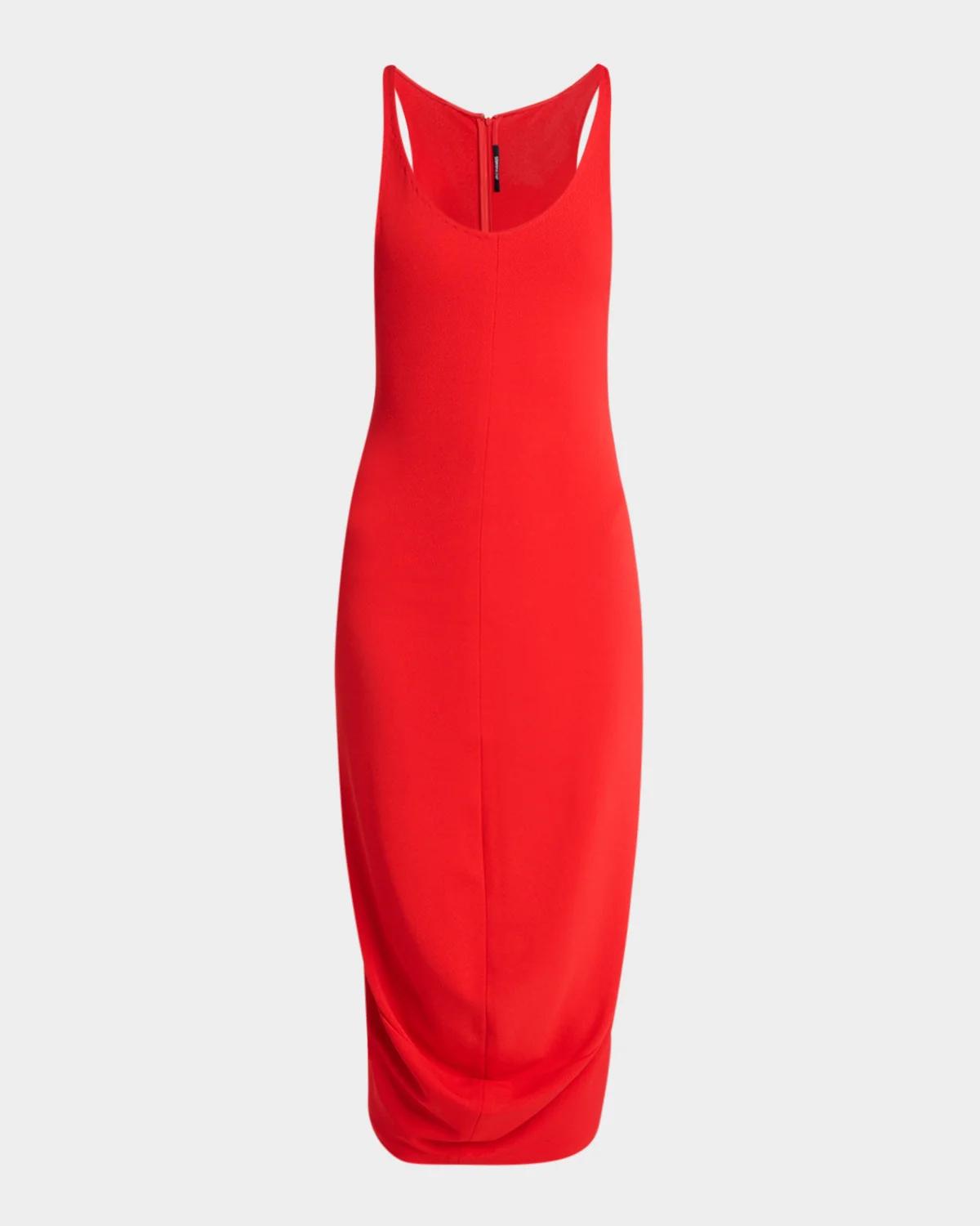 La Regata Sleeveless Draped Jersey Midi Dress