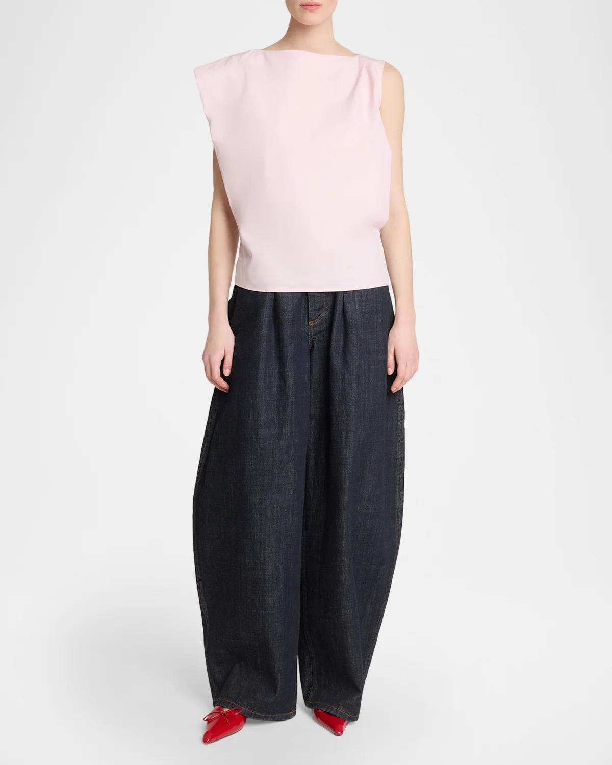 La Haut Drap Cotton Top - thumbnail 2