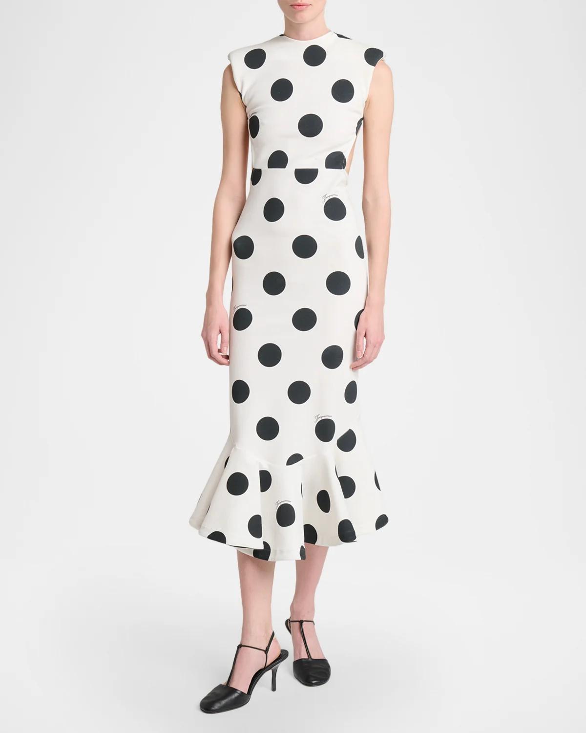 Palmier Pois Polka Dot Midi Dress - thumbnail 2