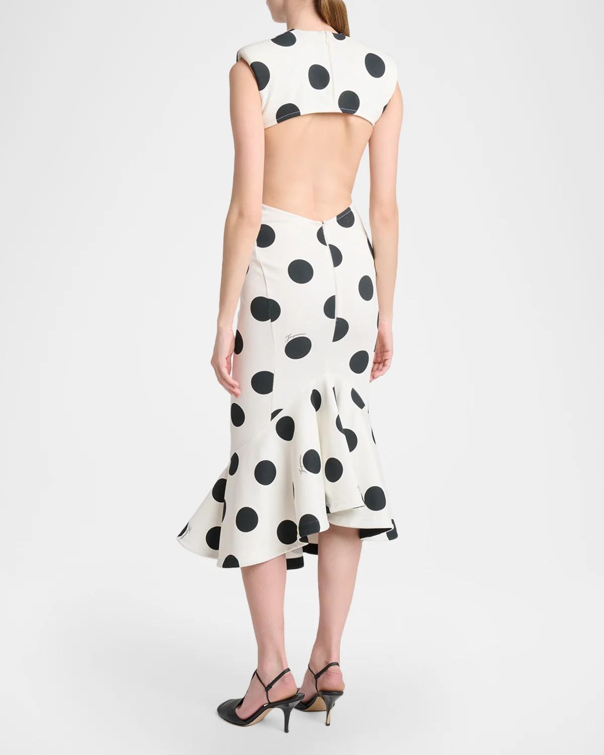 Palmier Pois Polka Dot Midi Dress - thumbnail 3