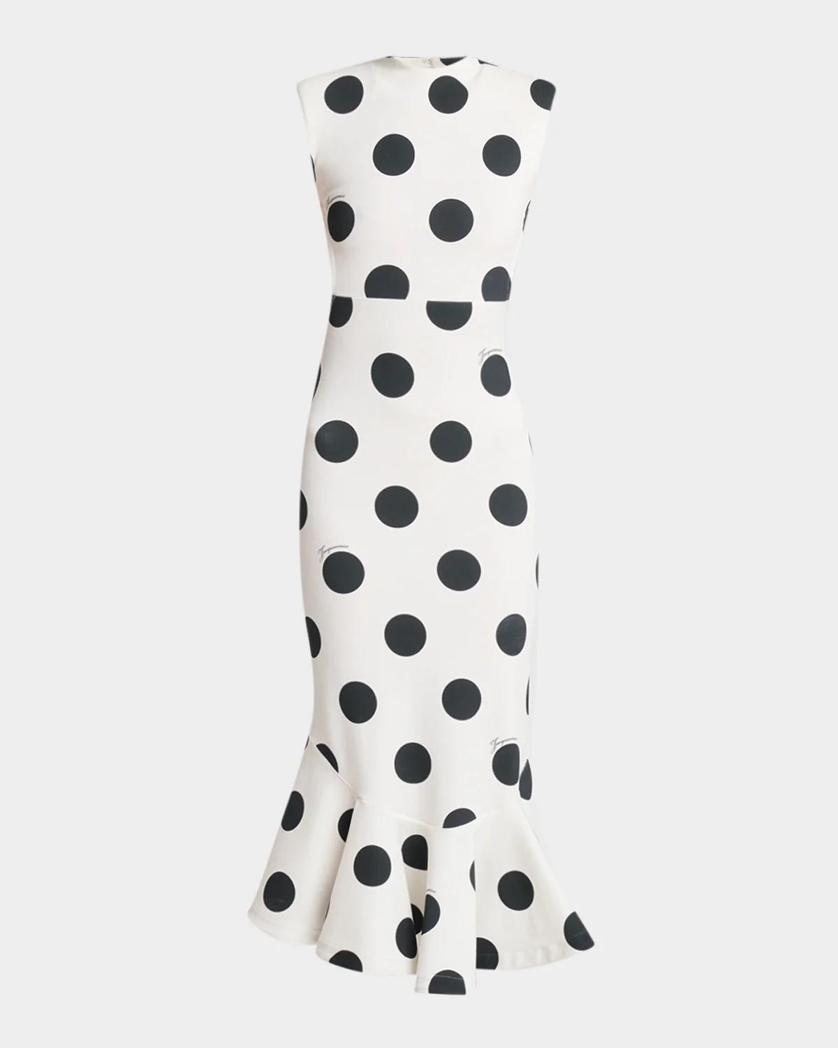 Palmier Pois Polka Dot Midi Dress