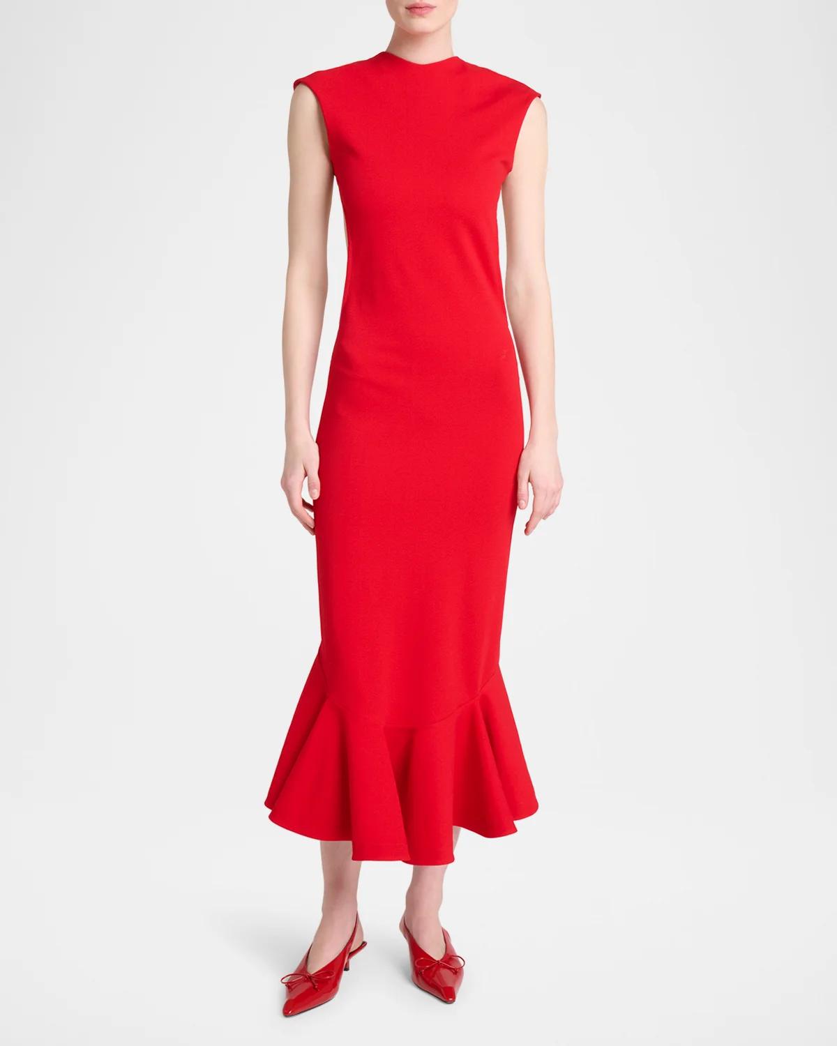 La Robe Palmier Open-Back Jersey Midi Dress - thumbnail 2