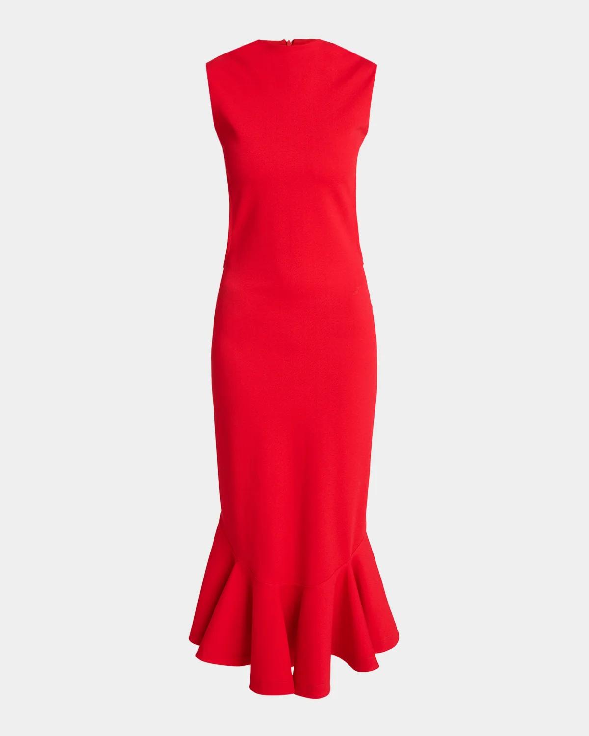 La Robe Palmier Open-Back Jersey Midi Dress