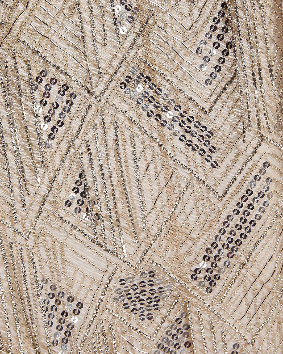 Geometric Fringe-Trim Midi Skirt - thumbnail 5
