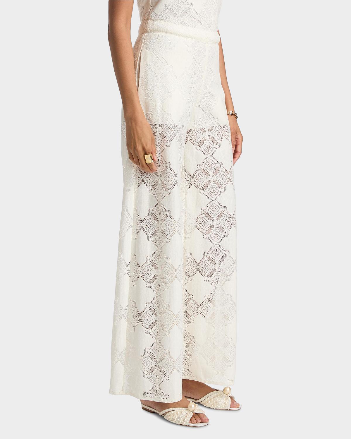 Ravi Jacquard Lace Wide-Leg Pants - thumbnail 6