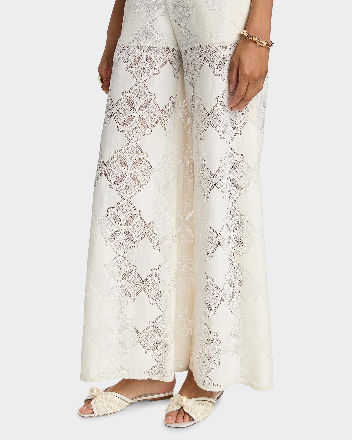 Ravi Jacquard Lace Wide-Leg Pants - thumbnail 7