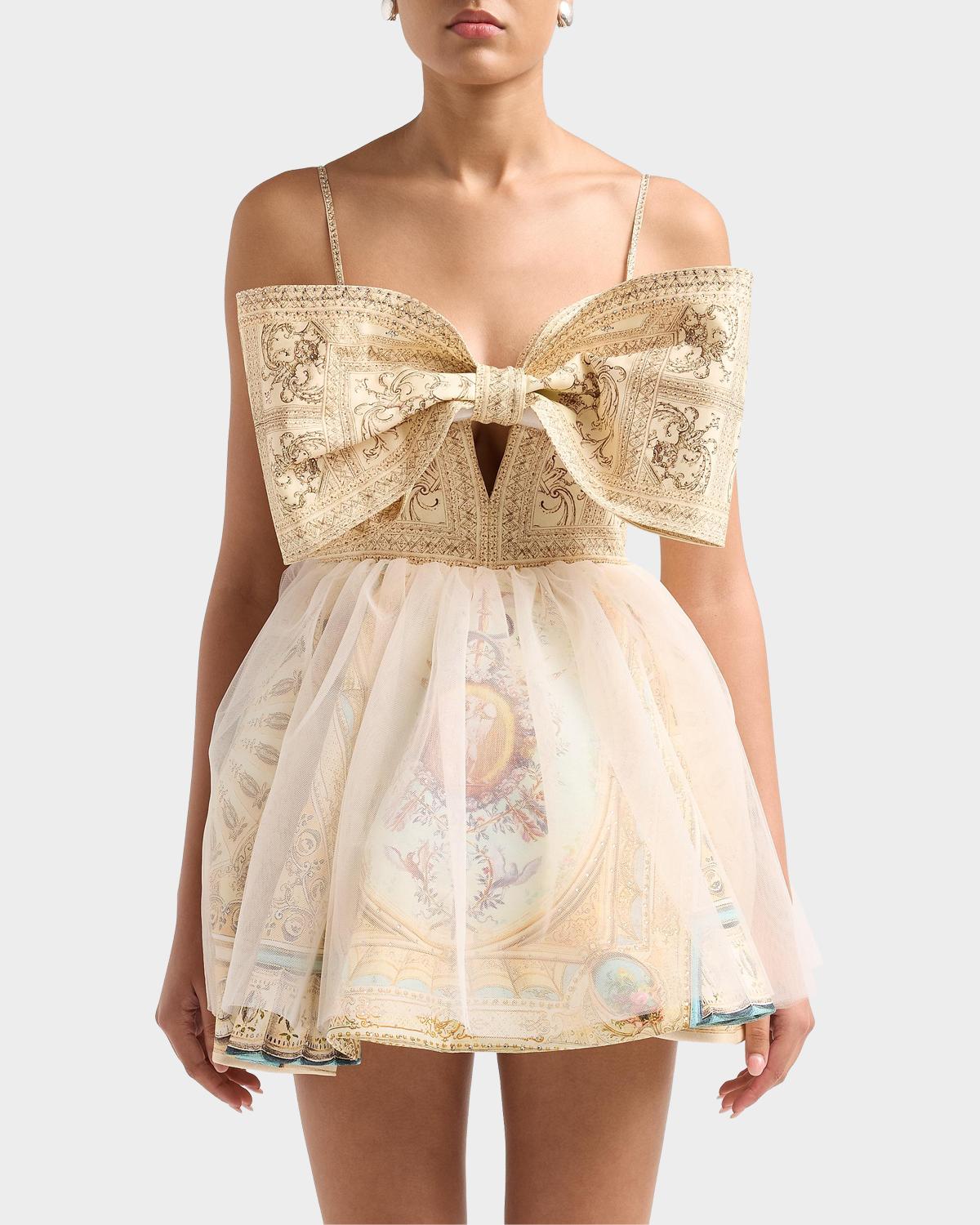 A Beloved Boudoir Bow-Front Mini Dress - thumbnail 4