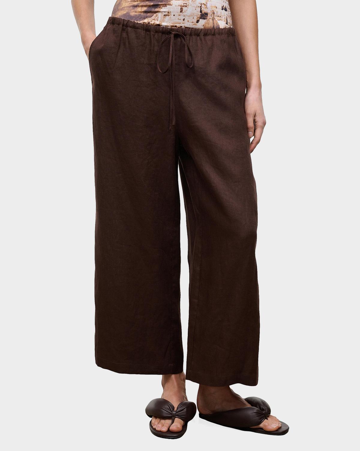 Mateo Linen Crop Pants - thumbnail 4