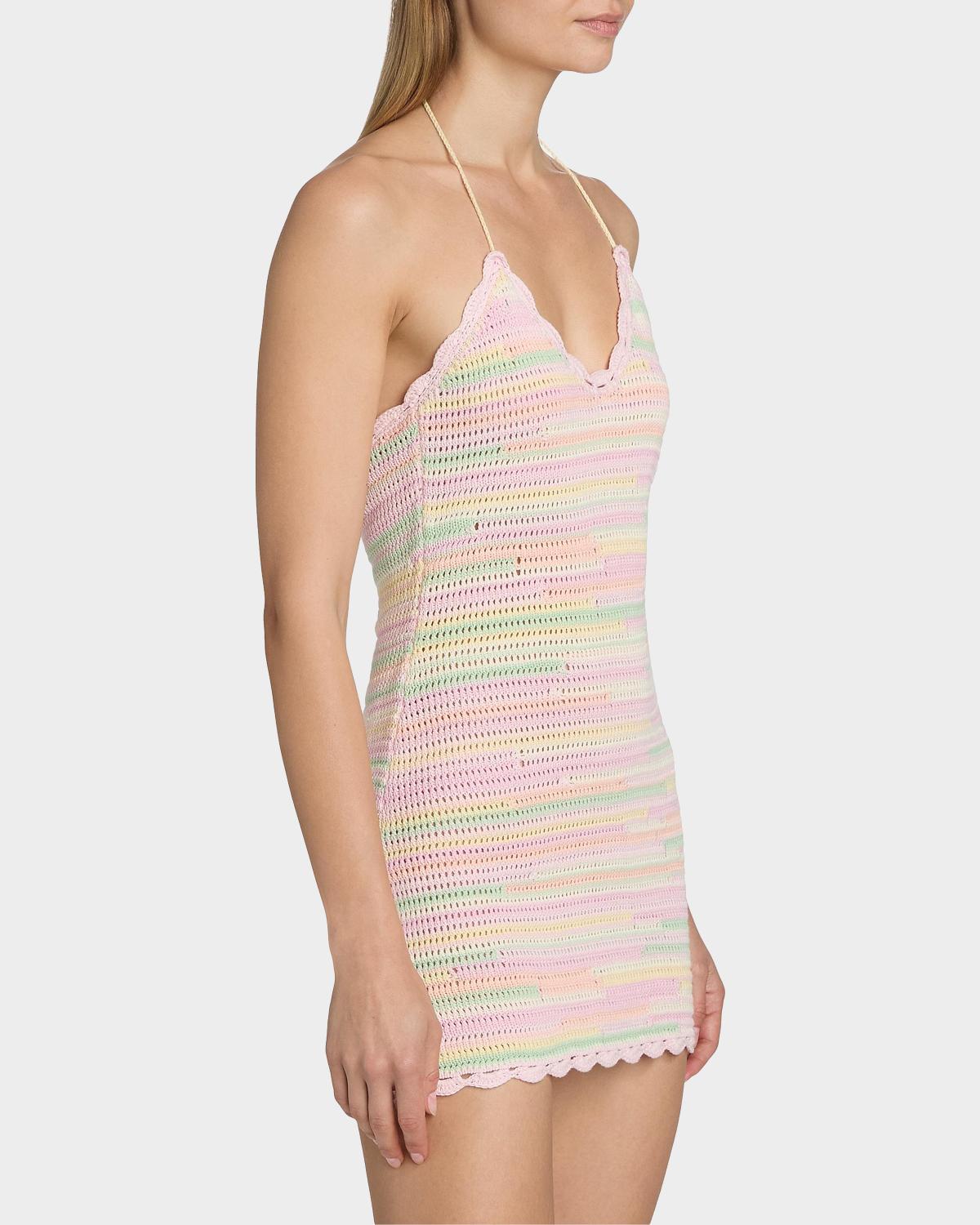 Zoa Halterneck Cotton -A-Line Minidress - thumbnail 6