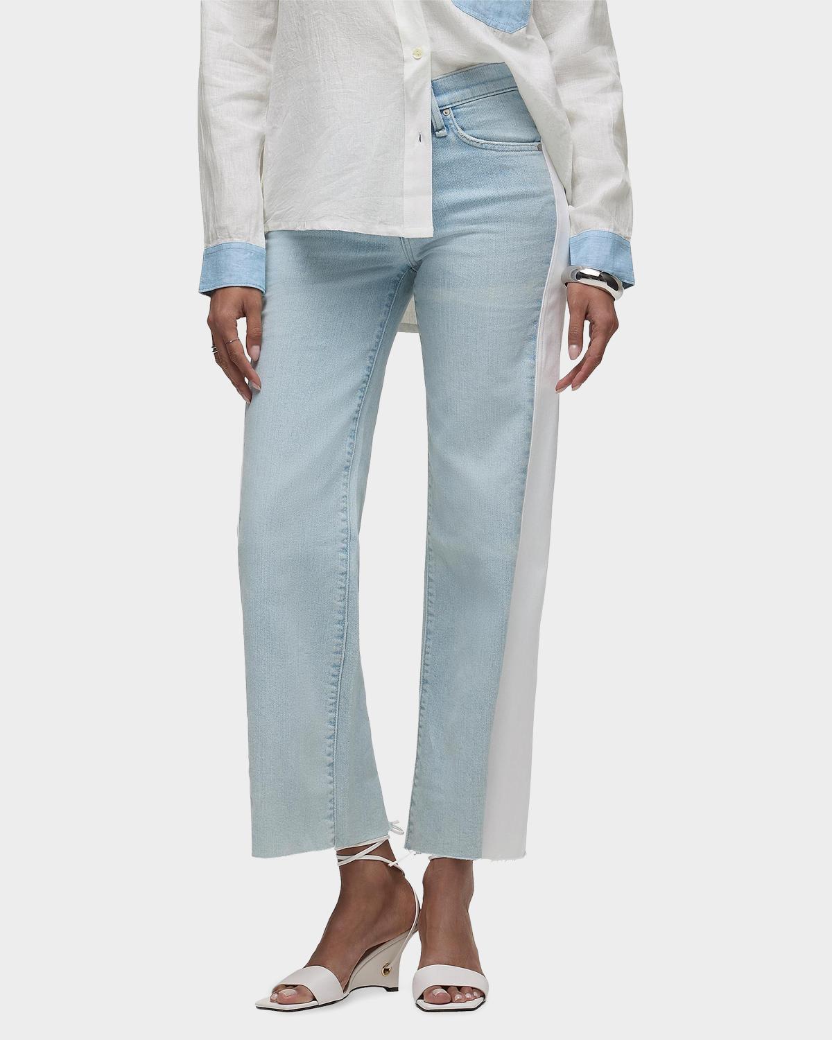 Rosie Spliced Wide-Leg Ankle Jeans - thumbnail 4