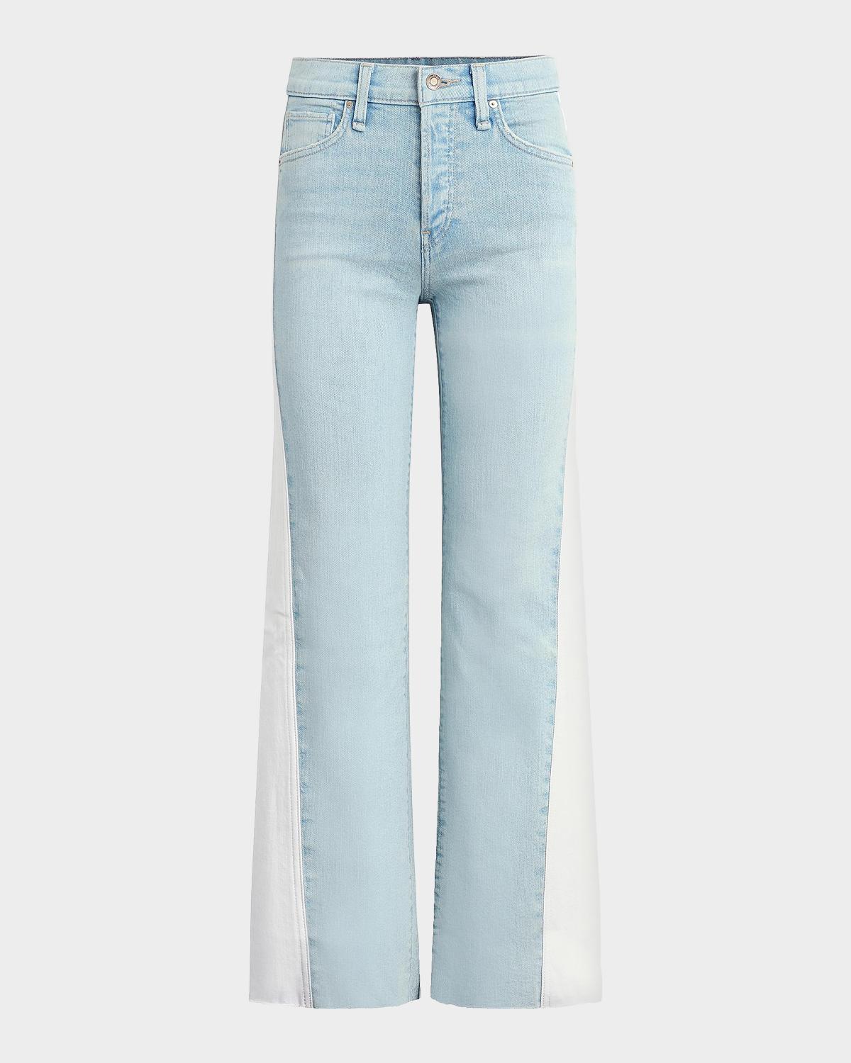 Rosie Spliced Wide-Leg Ankle Jeans