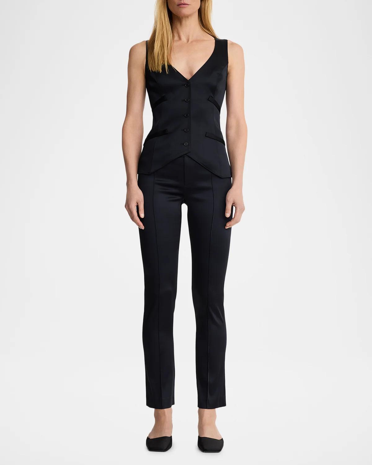 Cropped Tuxedo Cigarette Pants - thumbnail 2