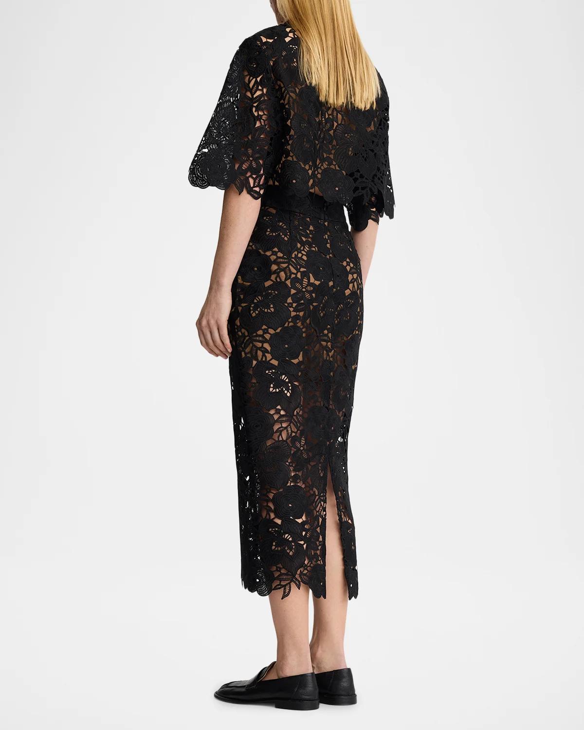 Guipure Lace Pencil Skirt - thumbnail 3