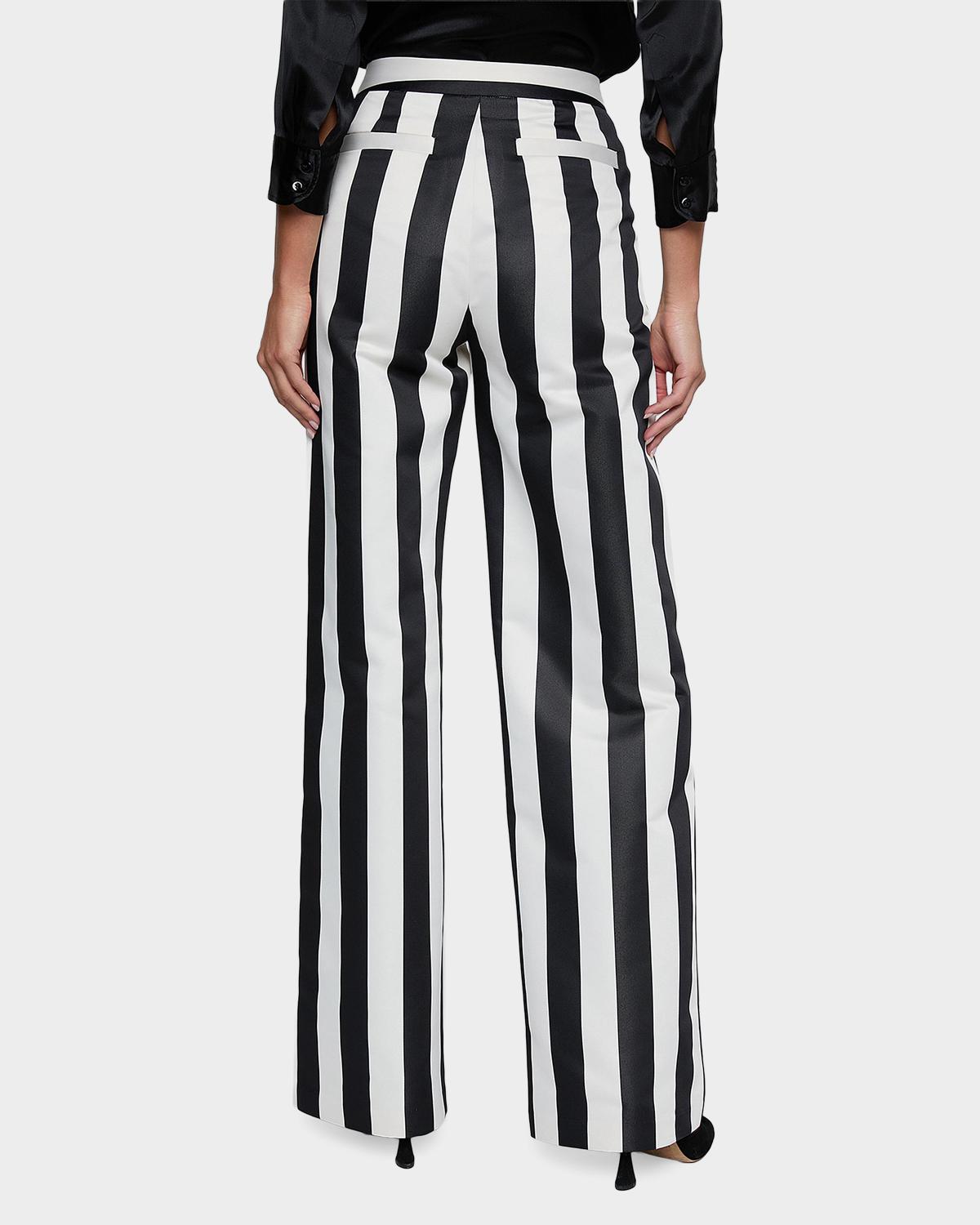 Livvy Striped Straight-Leg Trousers - thumbnail 3