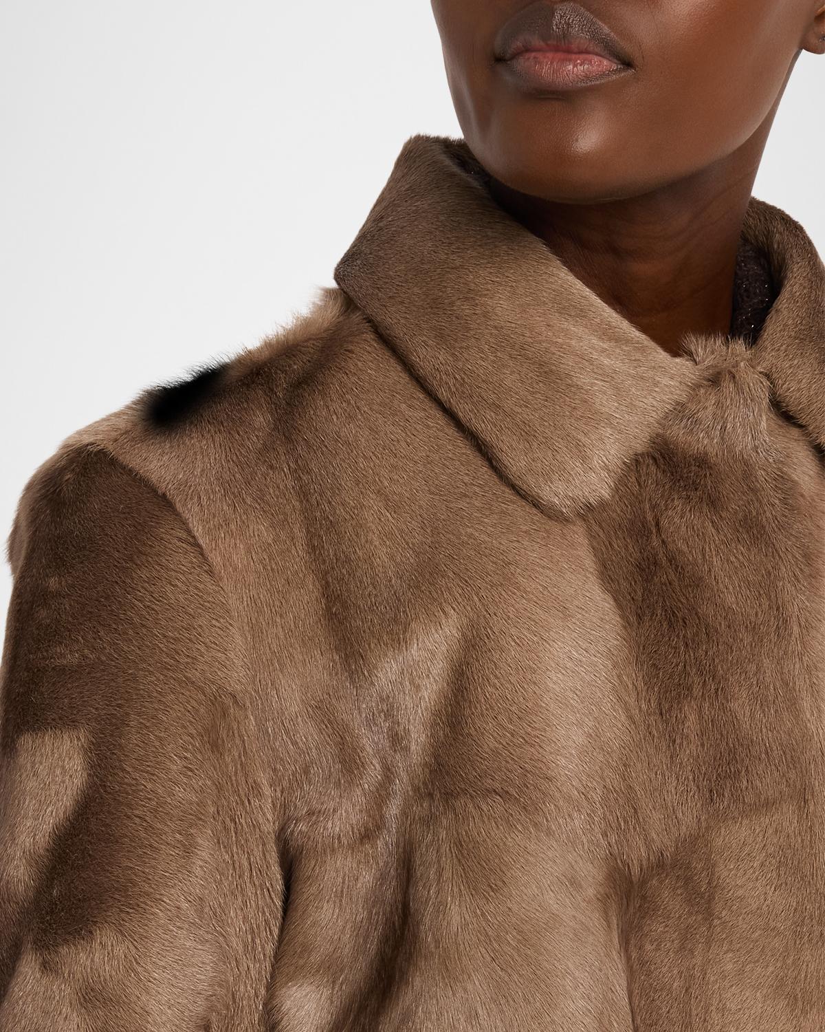 Capretta Goat Shearling Single-Breasted Jacket - thumbnail 5