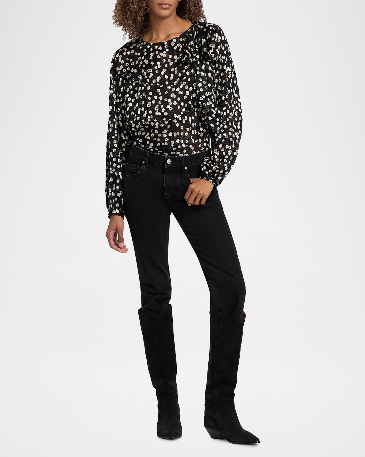 Firma Floral Silk-Blend Blouse - thumbnail 2