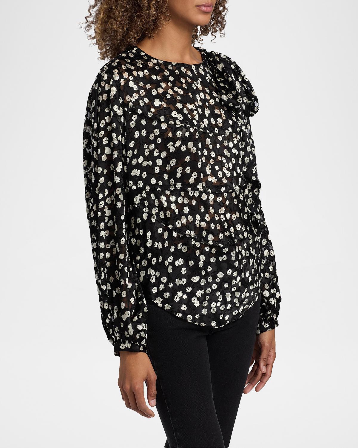 Firma Floral Silk-Blend Blouse - thumbnail 6