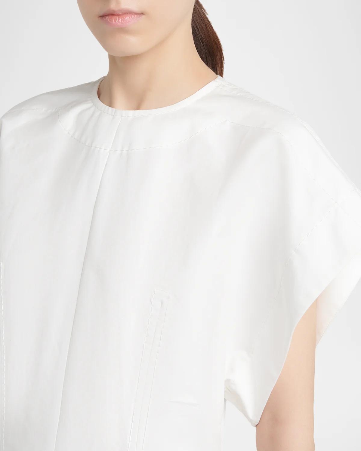 Compact Cotton Short-Sleeve Ankle Dress - thumbnail 5