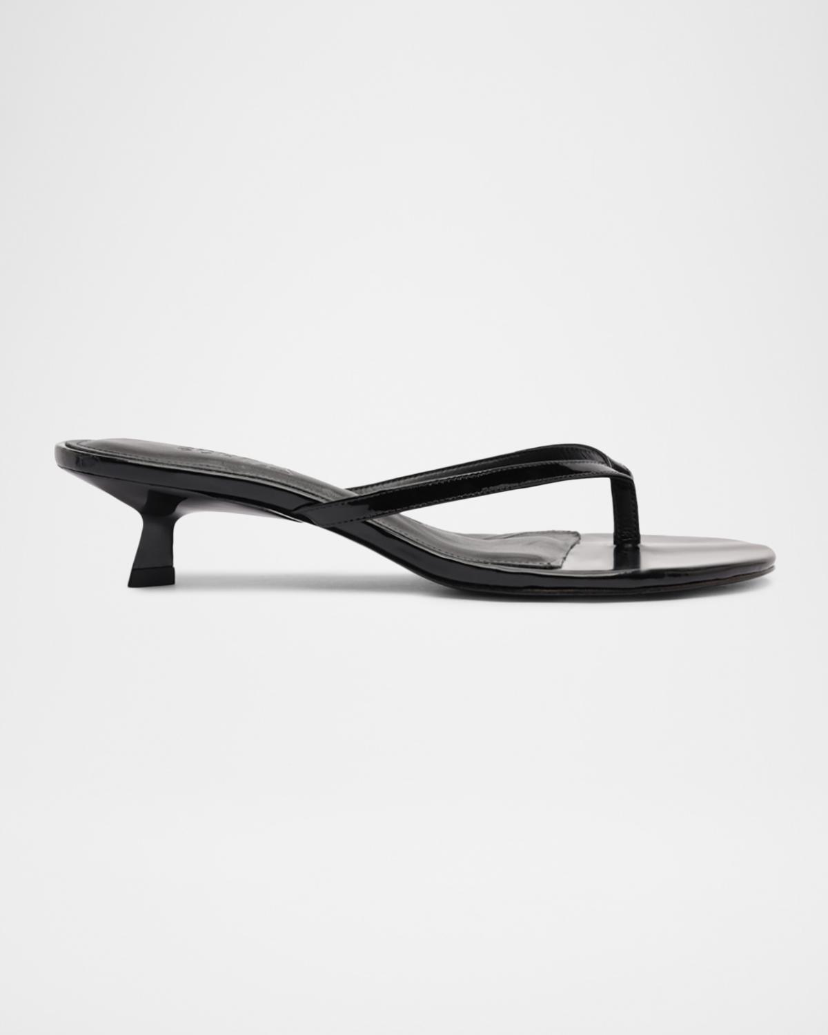 45mm Carolyn Patent Leather Thong Sandals, image 2 of 4