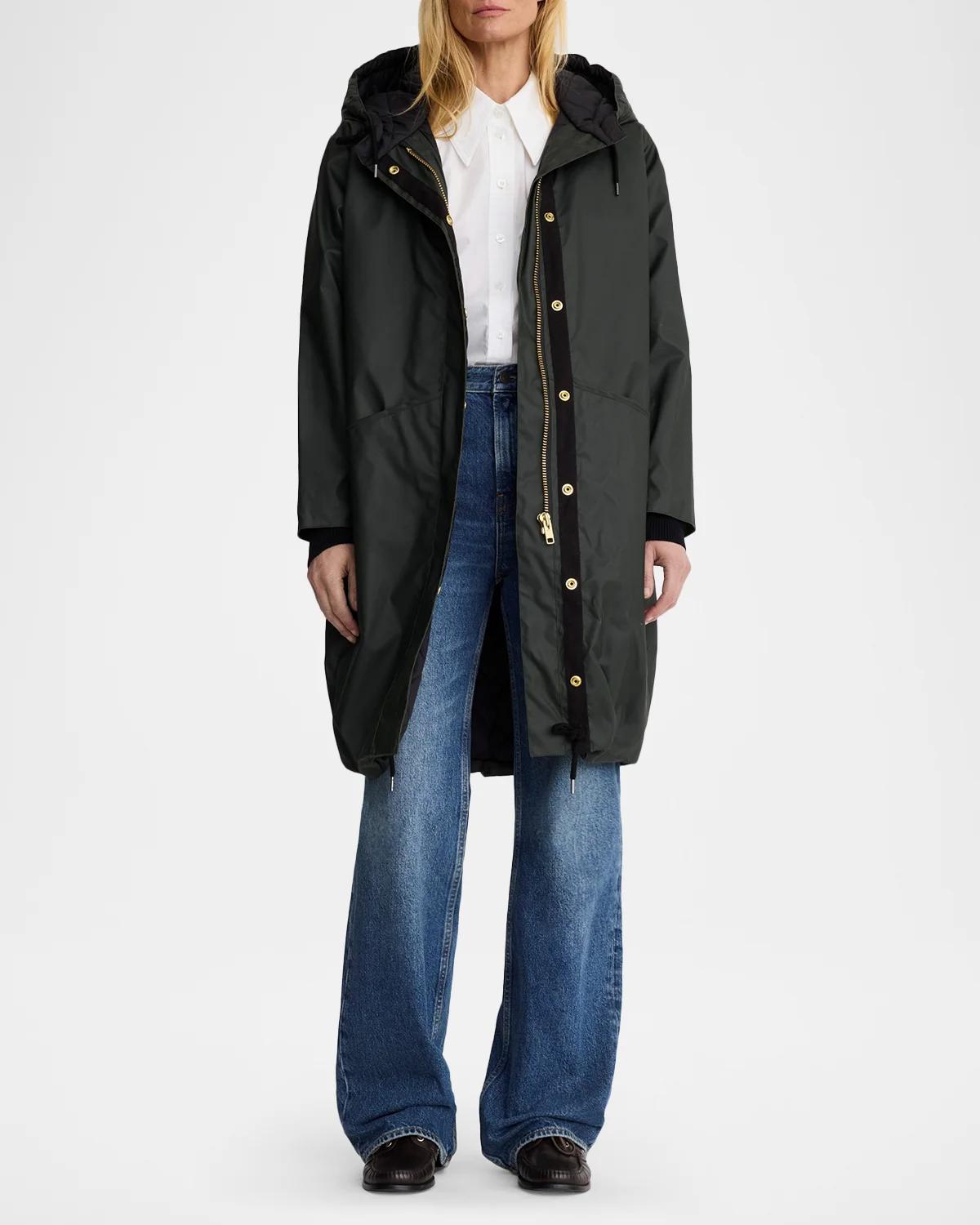Dark and Stormy Hooded Rain Coat - thumbnail 2