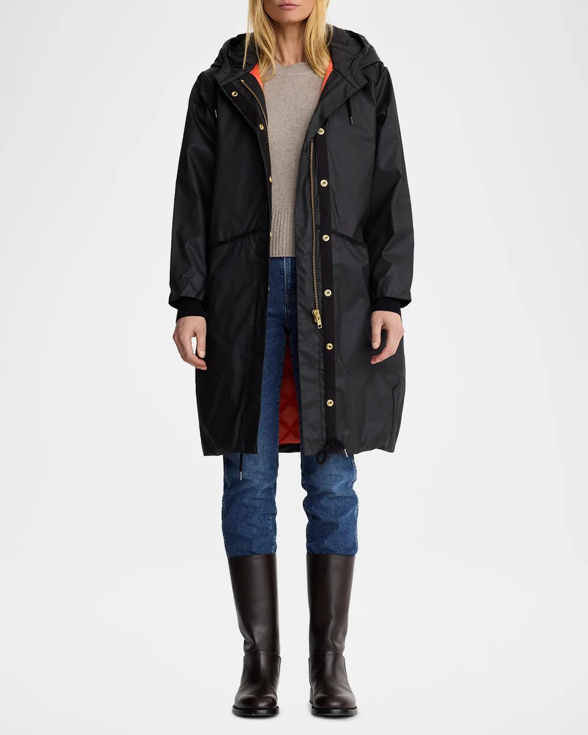 Dark and Stormy Hooded Rain Coat - thumbnail 2