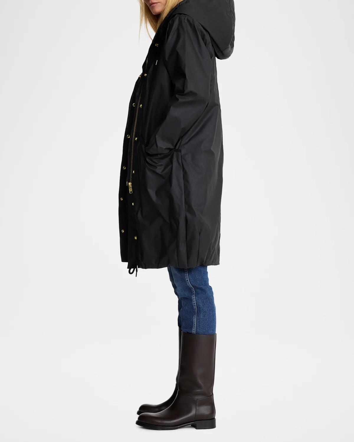 Dark and Stormy Hooded Rain Coat - thumbnail 4