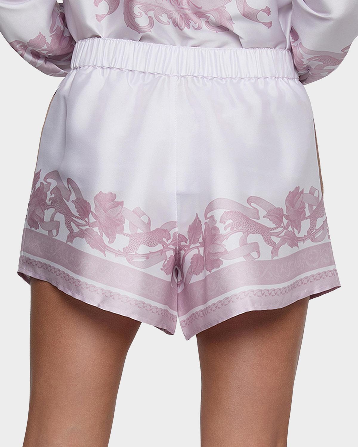 Maela Printed Satin Shorts - thumbnail 3