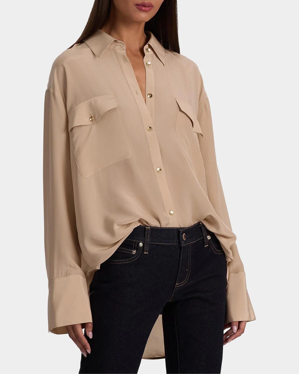 Finely Silk Oversized Shirt - thumbnail 5