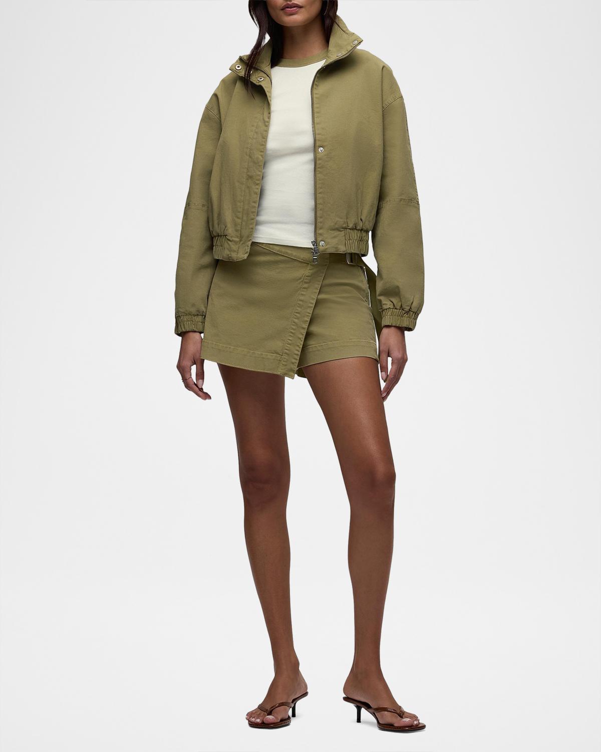 Sporty D-Ring Belt Stretch Cotton Skort - thumbnail 2