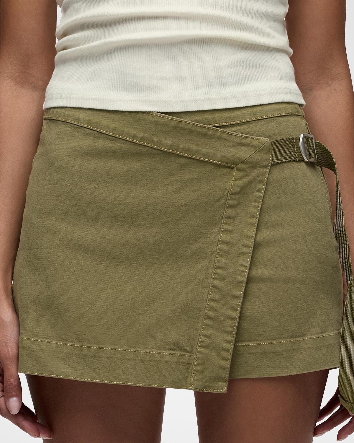 Sporty D-Ring Belt Stretch Cotton Skort - thumbnail 8