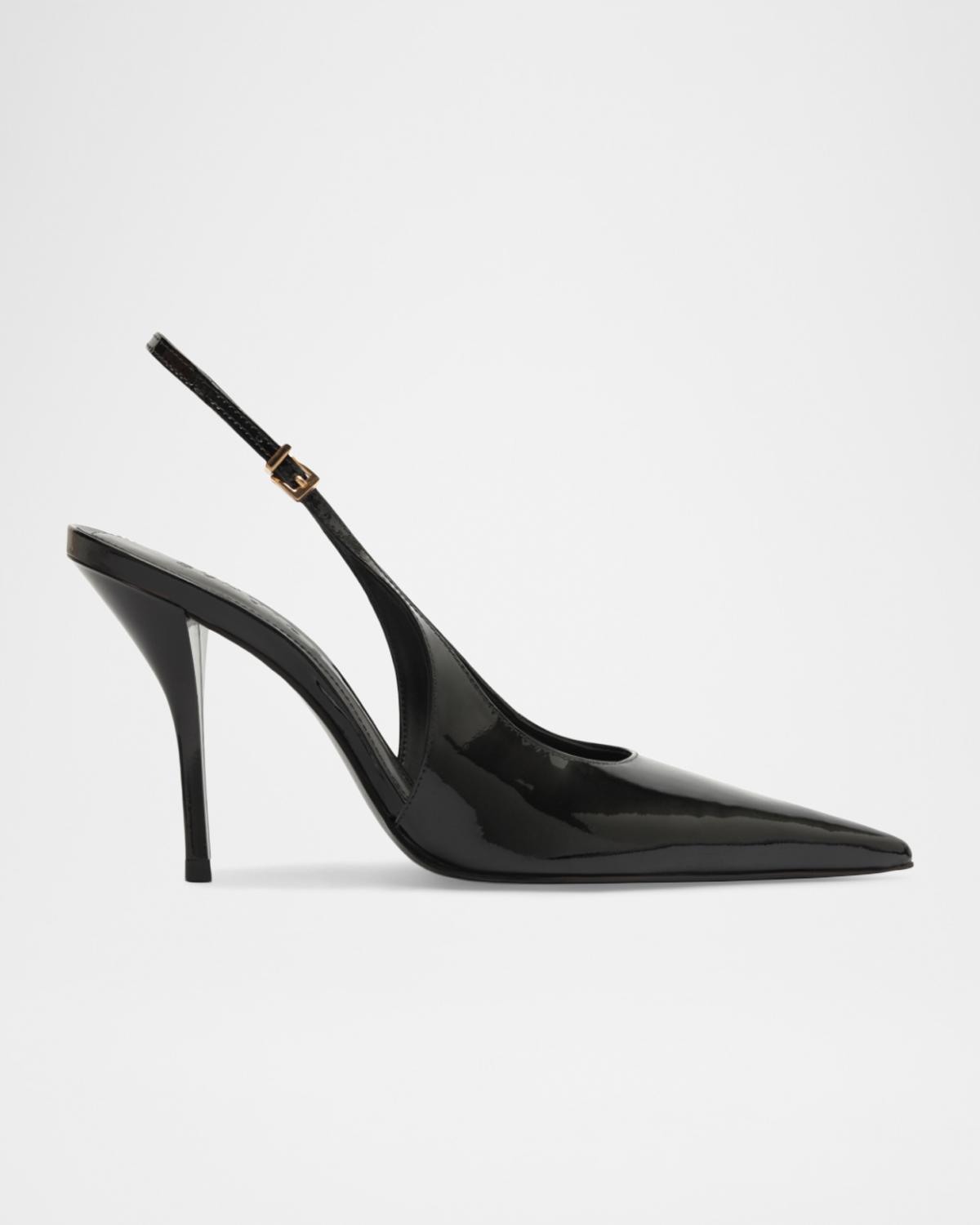 Liora 100mm Patent Leather Slingback Pumps, image 2 of 4