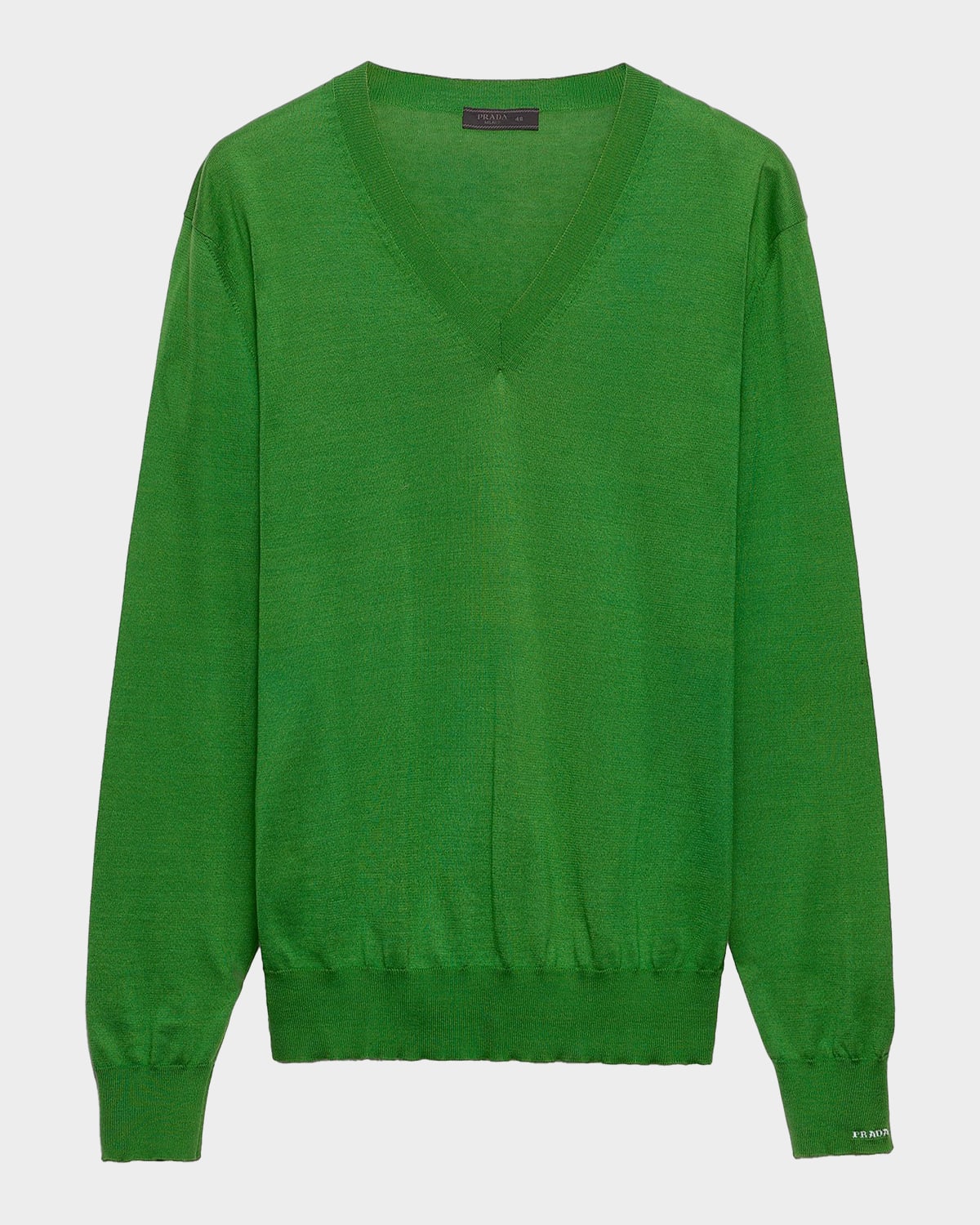 Prada Men's Cotton V-Neck Sweater | Neiman Marcus
