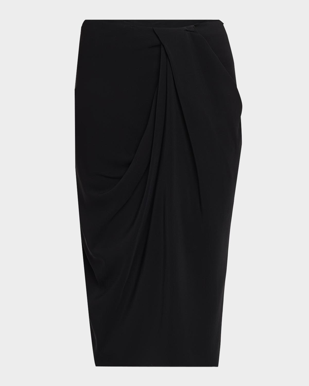 Draped Pencil Skirt