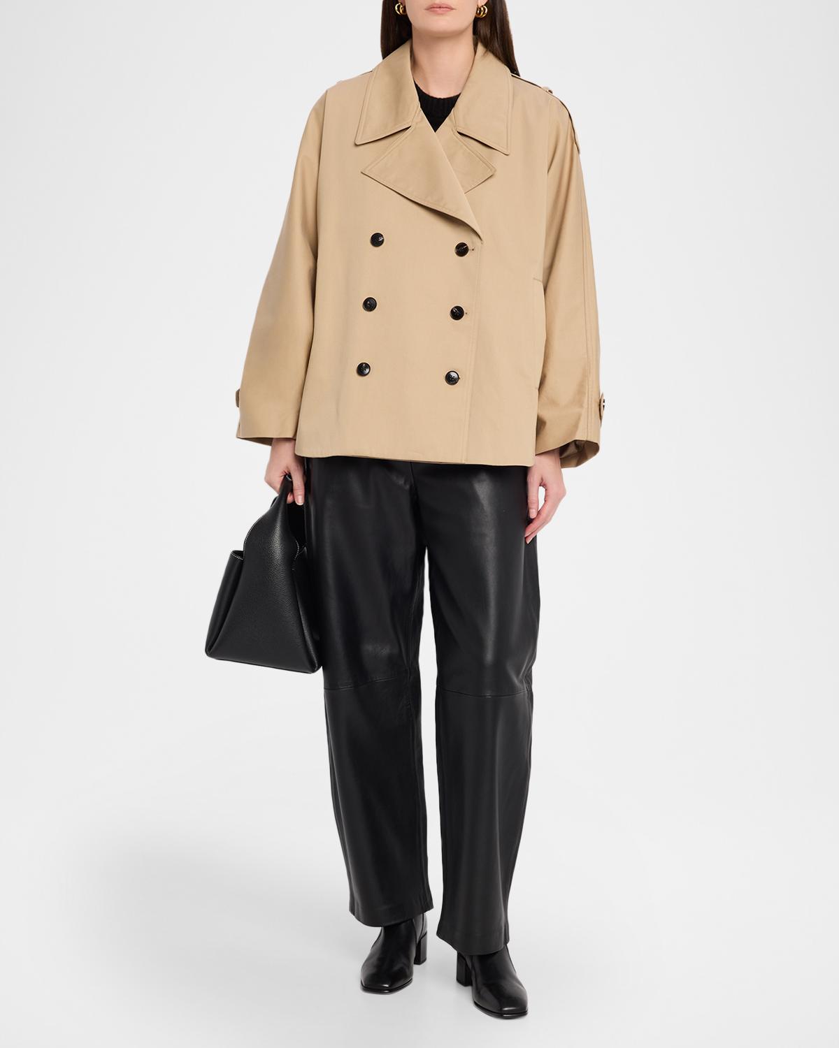 Dolman Cropped Trench Coat - thumbnail 2