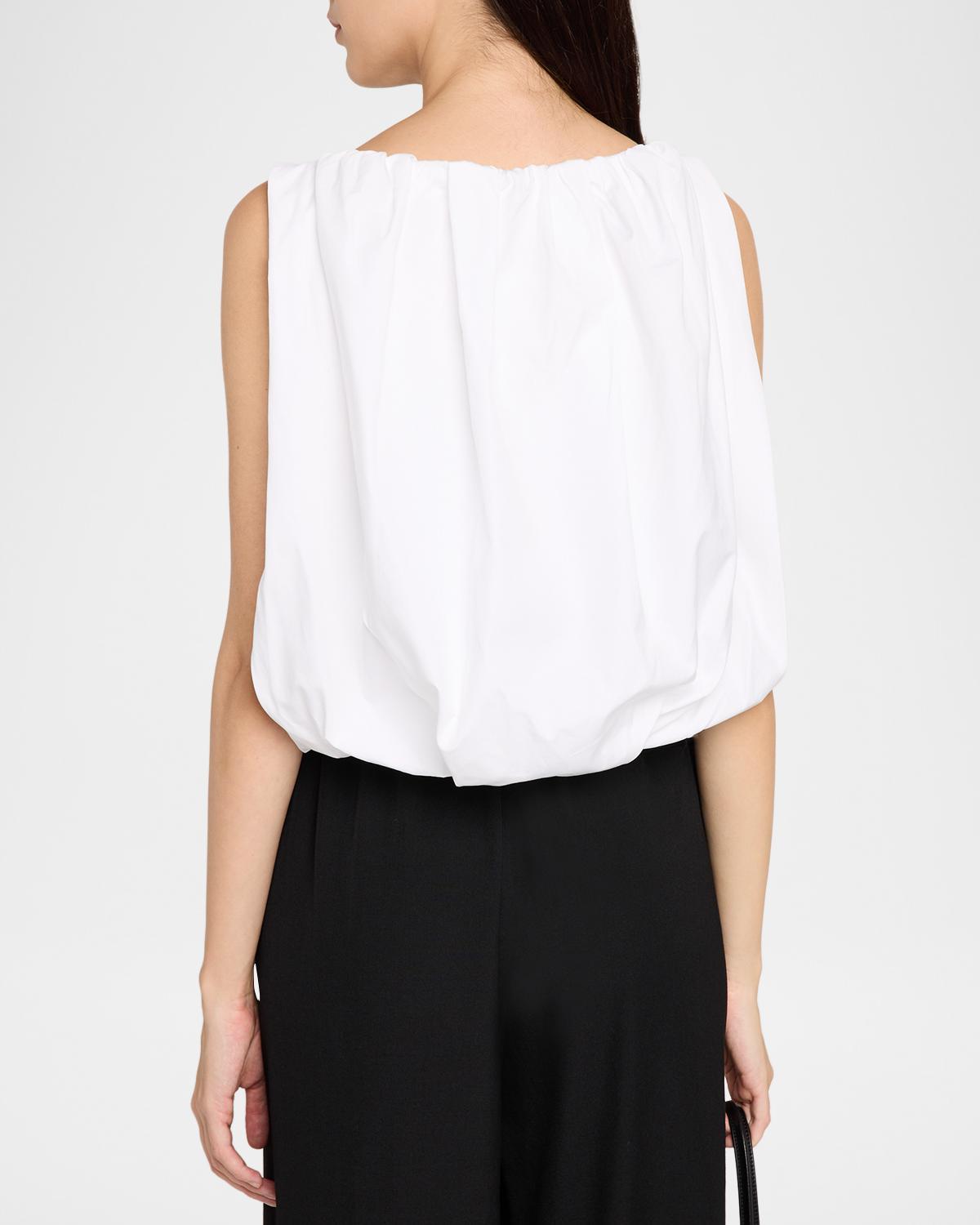 Sleeveless Cotton Bubble Crop Top - thumbnail 3