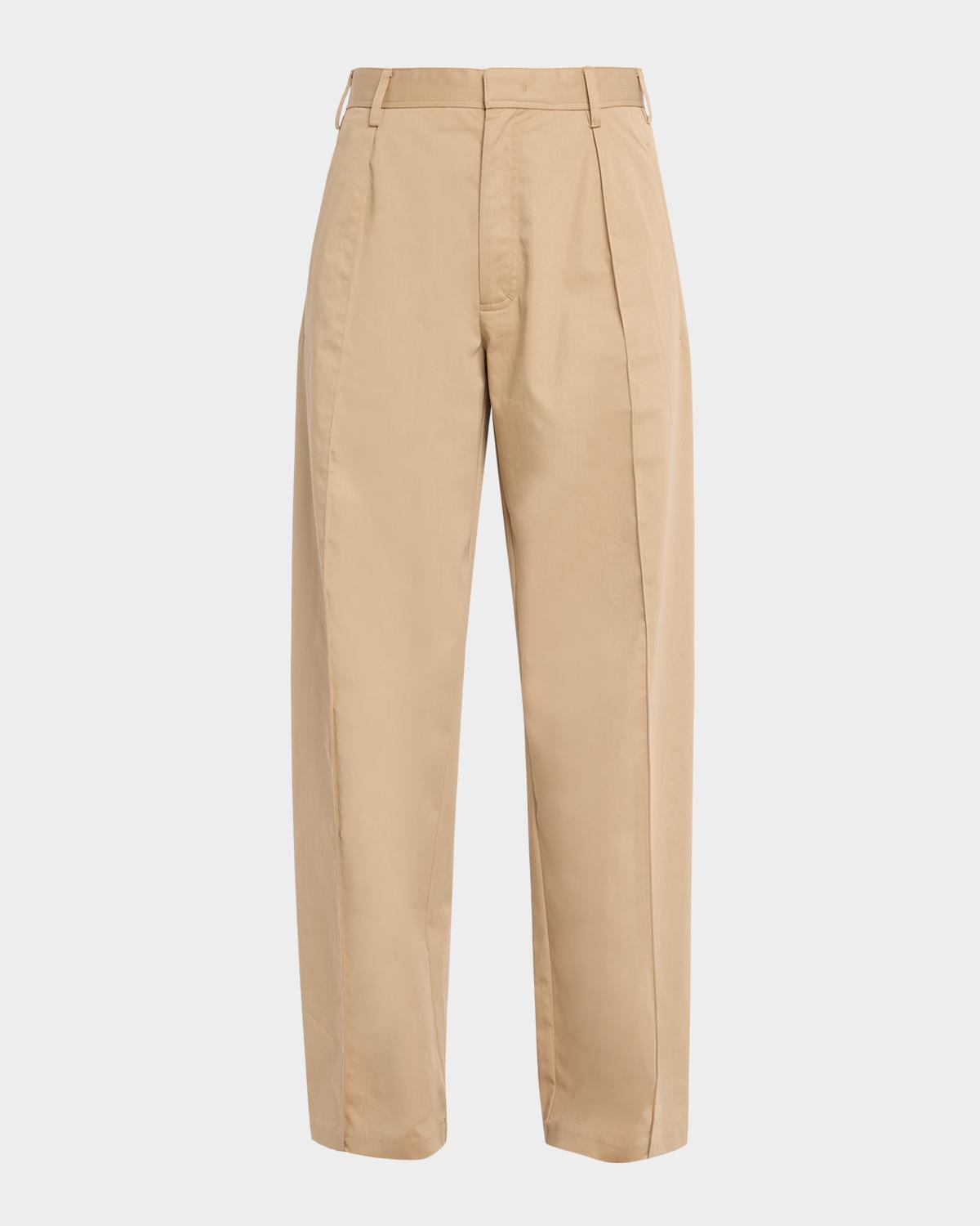 Cotton Twill Straight-Leg Utility Pants