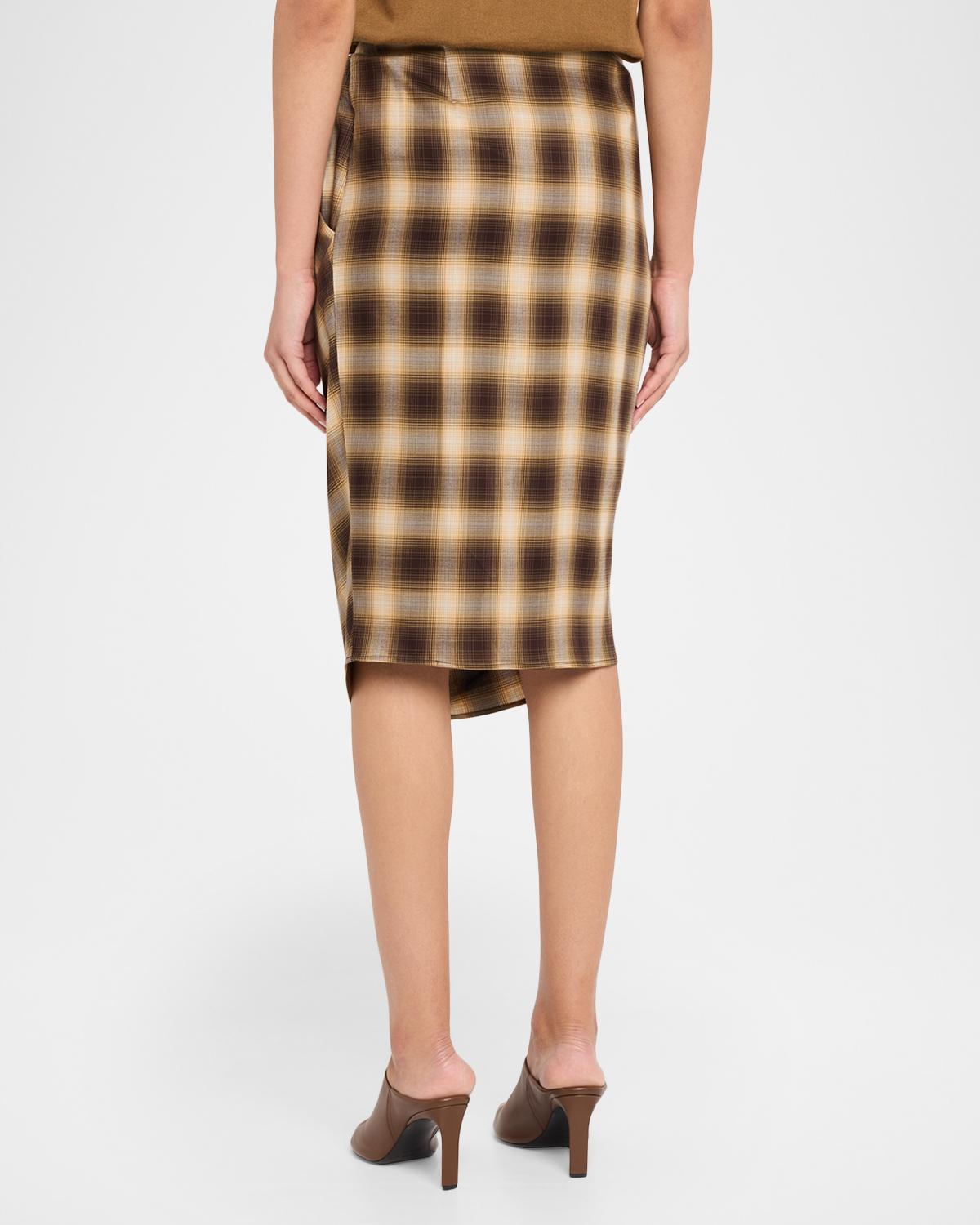 Draped Check Skirt - thumbnail 3
