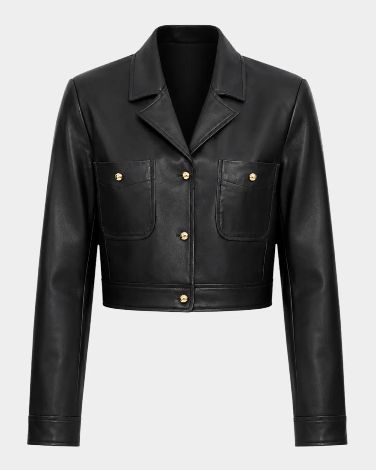 Lorena Leather Crop Jacket