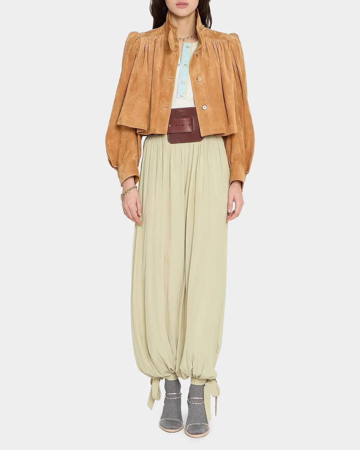 Shirred Suede Jacket - thumbnail 2